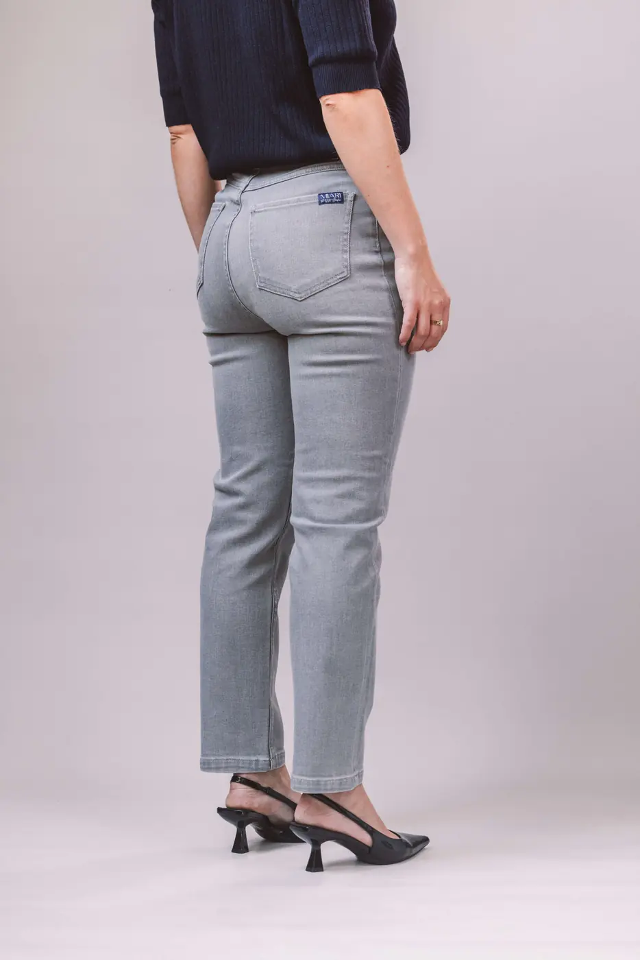 Petite Slim Fit Jeans – Light Grey — detailfoto 5