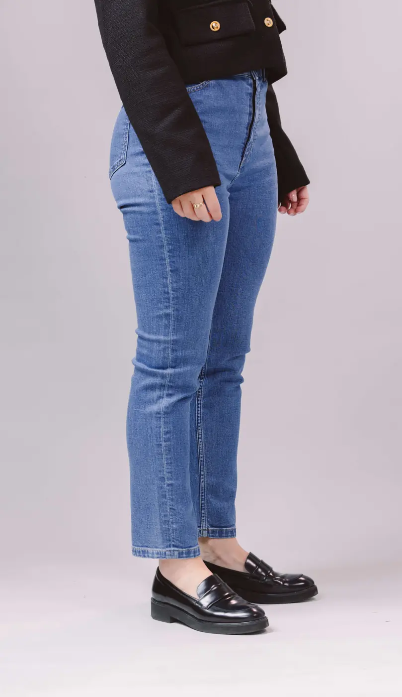 Petite Slim Fit Jeans – Mid Blue — detailfoto 4
